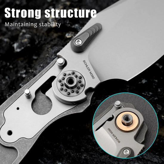 Olitans T052-ST - 3.54" M390 Blade, Titanium Handle