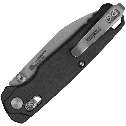 Kershaw Bel Air - 3" MagnaCut Stonewash Blade, Grey Aluminium Handles - 6105GRYSW