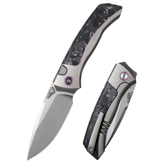 Remette RT-Steed - 3.07" M390 Blade, Pink Carbon Fibre and Titanium Handle
