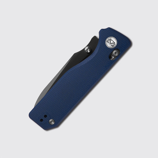 Miguron Vane II - 3.25" M390 DLC Satin Blade, Blue Micarta Handle