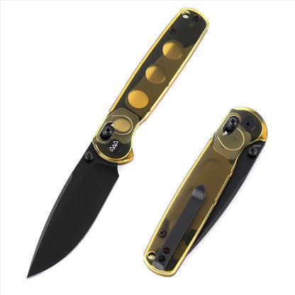Wixco Drax WX10-C - 3.23" 14C28N Black PVD Blade, Ultem Handle