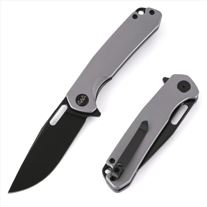 Wixco Pexston WX12-B - 3.3" 14C28N Black PVD Blade, Grey Aluminium Handle