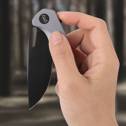 Wixco Pexston WX12-B - 3.3" 14C28N Black PVD Blade, Grey Aluminium Handle