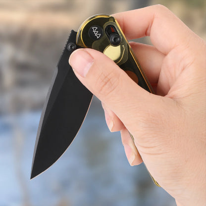 Wixco Drax WX10-C - 3.23" 14C28N Black PVD Blade, Ultem Handle