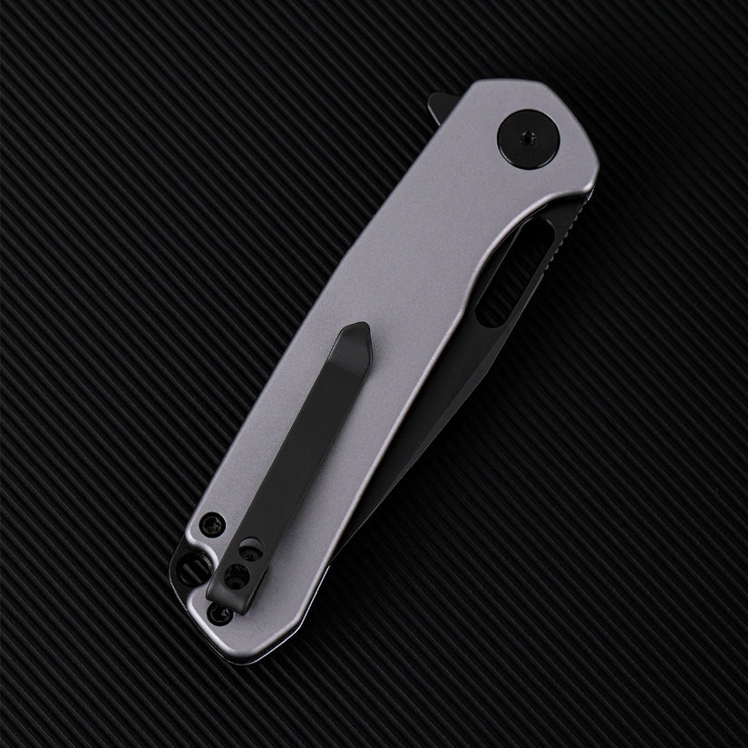 Wixco Pexston WX12-B - 3.3" 14C28N Black PVD Blade, Grey Aluminium Handle