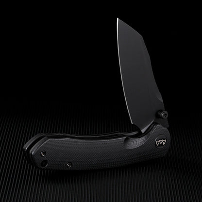 Wixco Axor WX15-A - 3.35" 14C28N Black PVD Blade, Black G10 Handle