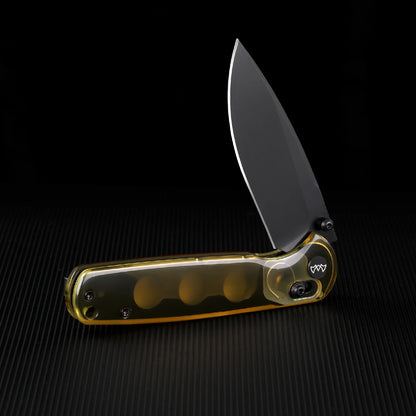 Wixco Drax WX10-C - 3.23" 14C28N Black PVD Blade, Ultem Handle
