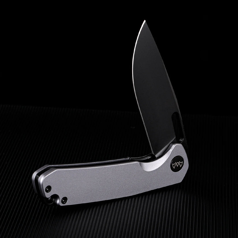 Wixco Pexston WX12-B - 3.3" 14C28N Black PVD Blade, Grey Aluminium Handle