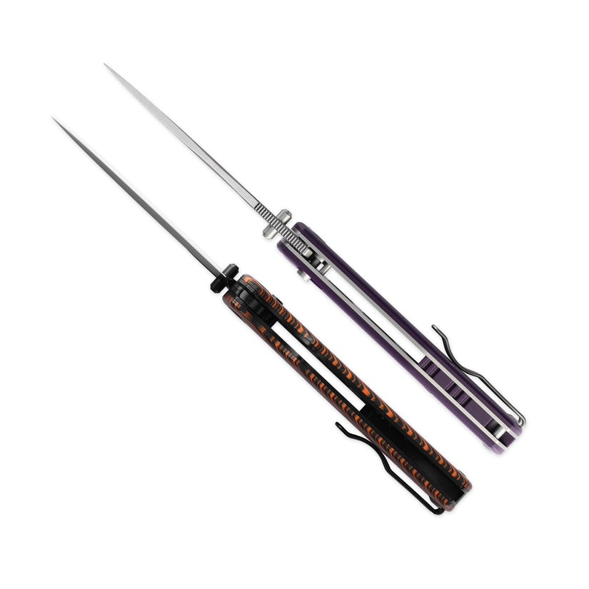 Petrified Fish Lis PFP14DDW - 3.78" 10Cr15coMoV Black Stonewashed, Black G10 Handle