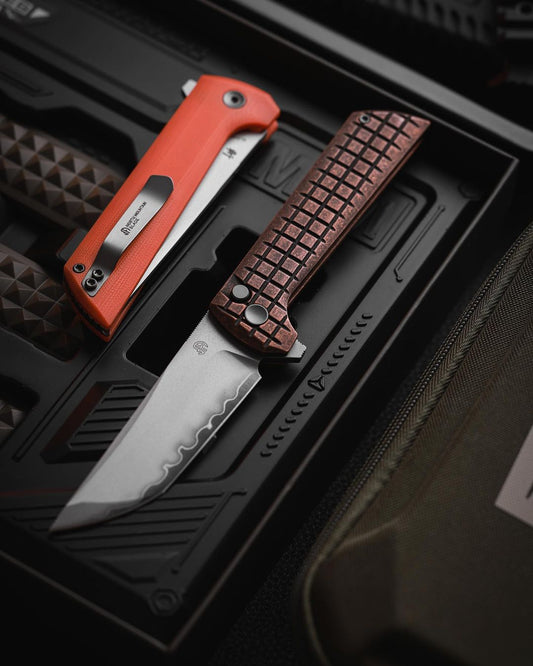 North Mountain Blade Chop 2 Copper - 3.4" SLD-Magic Steel San Mai Tanto Blade, Copper Handle