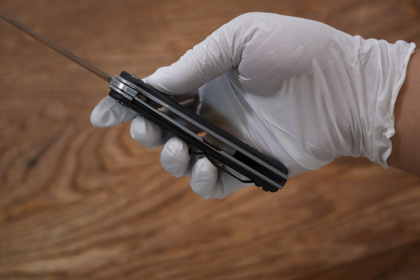 North Mountain Blade Kwaiken 3K - 3.4" SLD-Magic Steel Drop Point Blade, 3K Carbon Fibre Handle