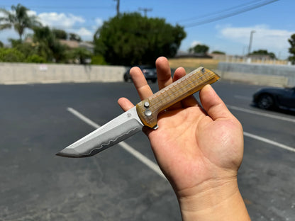 North Mountain Blade Chop 2 Ultem - 3.4" SLD-Magic Steel San Mai Tanto Blade, Ultem Handle