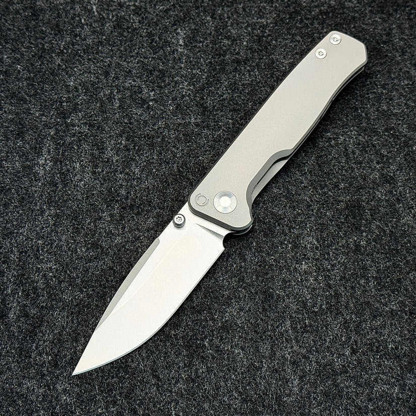 CornCraft Knives Neutron Star v2 - 3.3" CPM-S35VN Stonewashed Blade, Titanium Handle