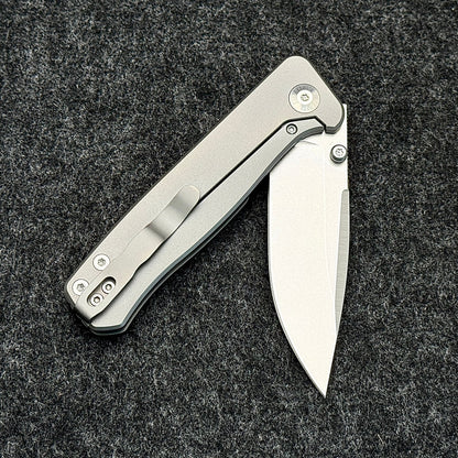 CornCraft Knives Neutron Star v2 - 3.3" CPM-S35VN Stonewashed Blade, Titanium Handle