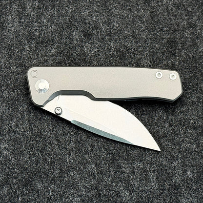CornCraft Knives Neutron Star v2 - 3.3" CPM-S35VN Stonewashed Blade, Titanium Handle