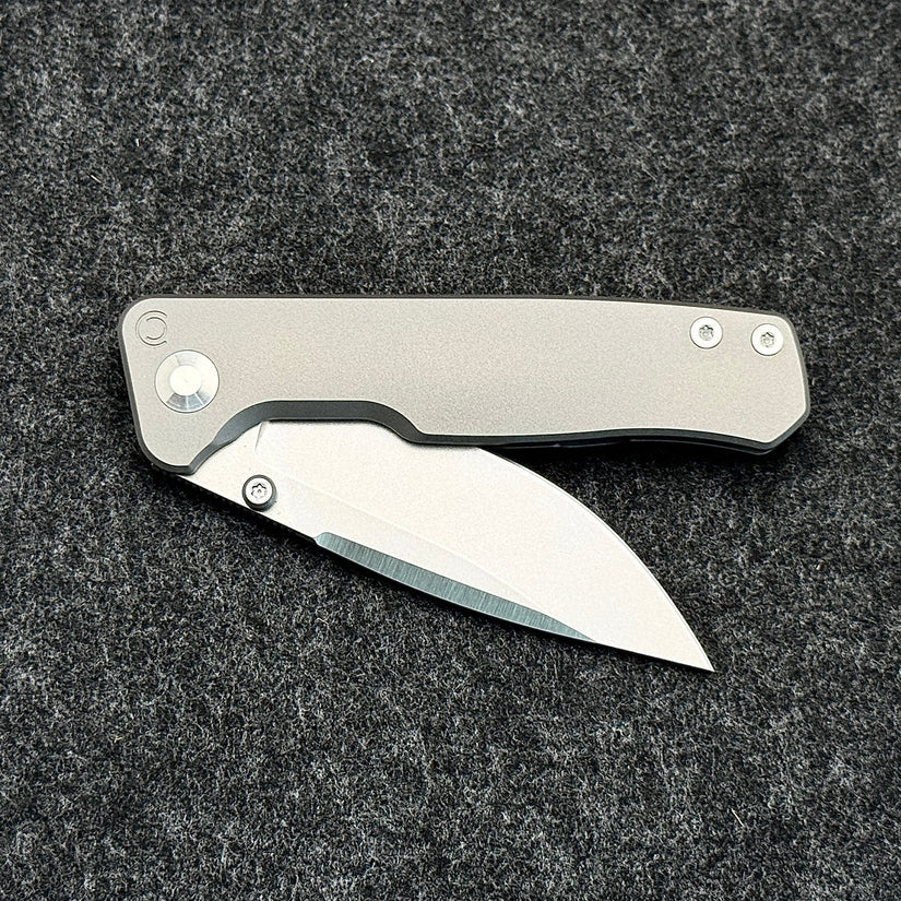 CornCraft Knives Neutron Star v2 - 3.3" CPM-S35VN Stonewashed Blade, Titanium Handle