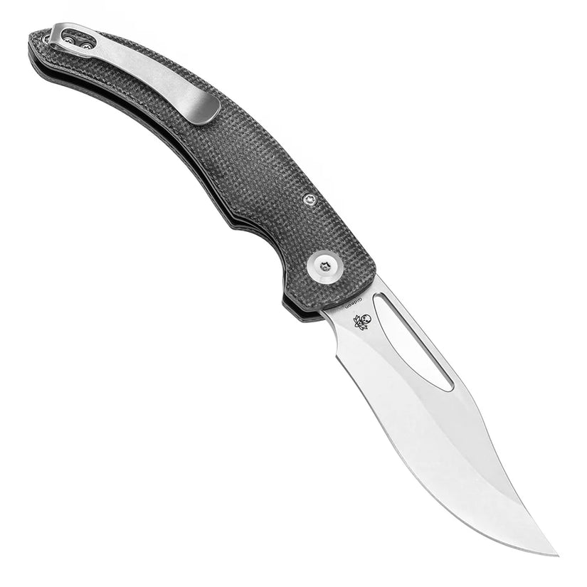 Tenable Gideon T1119A1 - 3.5" Nitro-V Stonewashed Blade, Black Micarta Handle