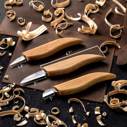BeaverCraft S15 - Starter Chip Carving and Whittling Knife Set
