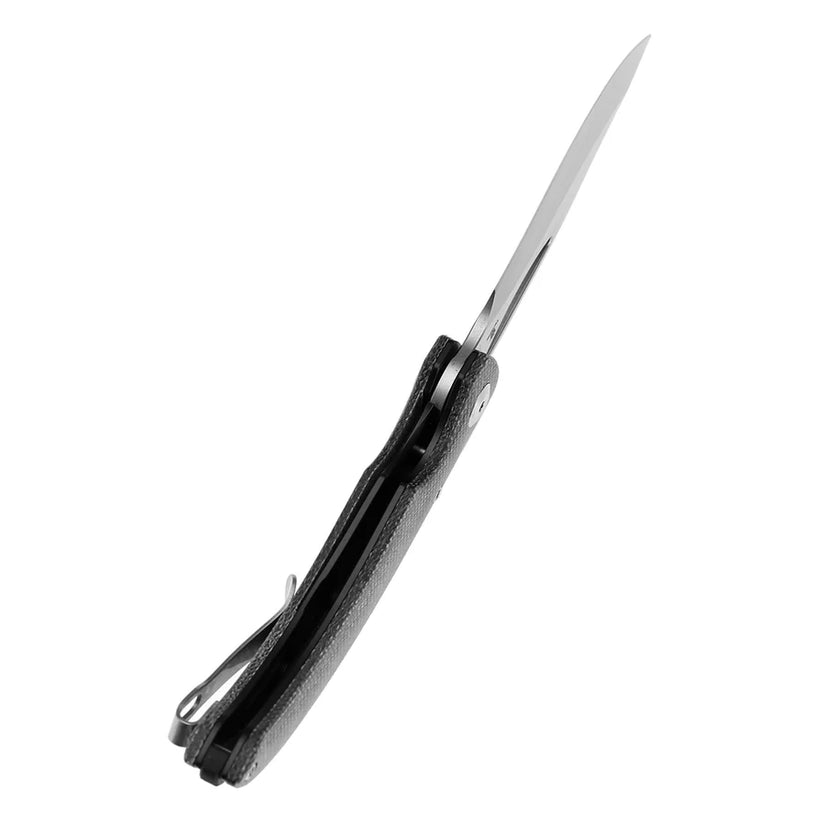 Tenable Gideon T1119A1 - 3.5" Nitro-V Stonewashed Blade, Black Micarta Handle