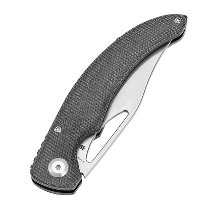 Tenable Gideon T1119A1 - 3.5" Nitro-V Stonewashed Blade, Black Micarta Handle