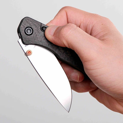 Vosteed Marten A1608 - 2.98" 154CM Stonewash Blade, Carbon Fibre Handle