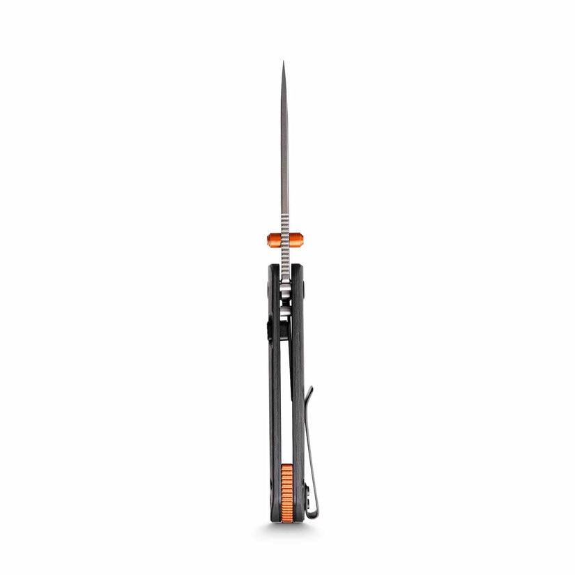 Vosteed Marten A1608 - 2.98" 154CM Stonewash Blade, Carbon Fibre Handle