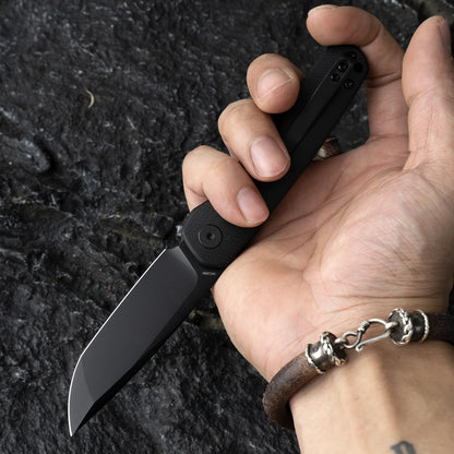 Olitans Stealth Walker G047-JW - 3" 14C28N Satin Blade, Jade G10 Handle