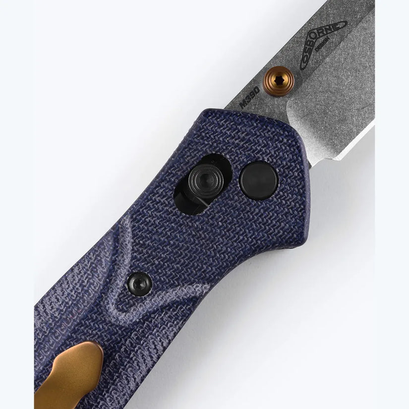 Benchmade 940-04 Osborne - 3.4" M390 Satin Blade, Denim Micarta Handles