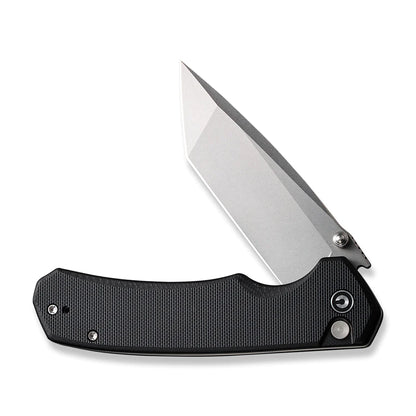 Civivi Button Lock Brazen Black C19059C-1 - 3.46" Stonewashed 14C28N Blade, Black G10 Handle