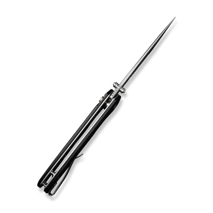 Civivi Button Lock Brazen Black C19059C-1 - 3.46" Stonewashed 14C28N Blade, Black G10 Handle