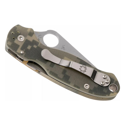 Spyderco Para 3 C223GPCMO - 2.95" S45VN Satin Blade, Digital Camo G-10 Handles