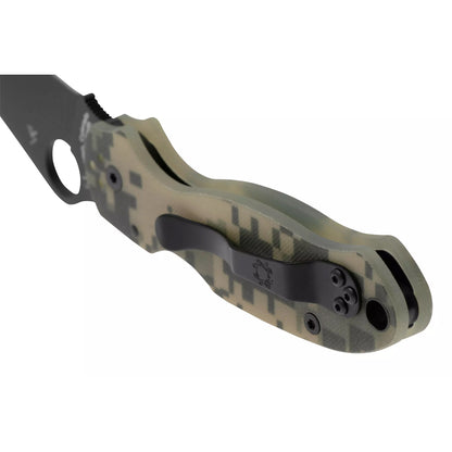 Spyderco Para 3 C223GPCMOBK - 2.95" S45VN Black DLC Blade, Digital Camo G-10 Handles