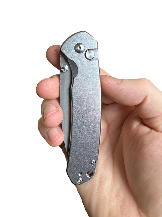 CJRB Pyrite x Blade Forge - 3.11" AR-RPM9 Stonewash Drop Point Blade, Stonewash Steel Handles - J1925ST-MOD1