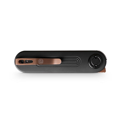Vosteed Corgi V 295 A3708 - 2.95" S35VN Copper Dune Blade, Black Aluminium Handle