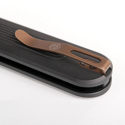 Vosteed Corgi V 295 A3708 - 2.95" S35VN Copper Dune Blade, Black Aluminium Handle