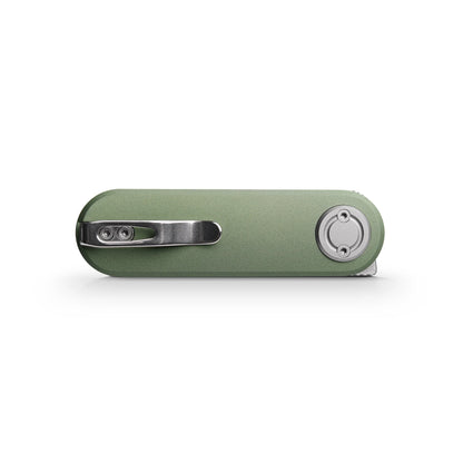 Vosteed Corgi V A3702 - 2.36" 14C28N Stonewashed Blade, Green Aluminium Handle