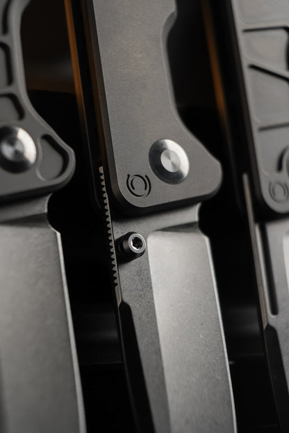 CornCraft Knives Neutron Star v2 - 3.3" CPM-S35VN Stonewashed Blade, Titanium Handle