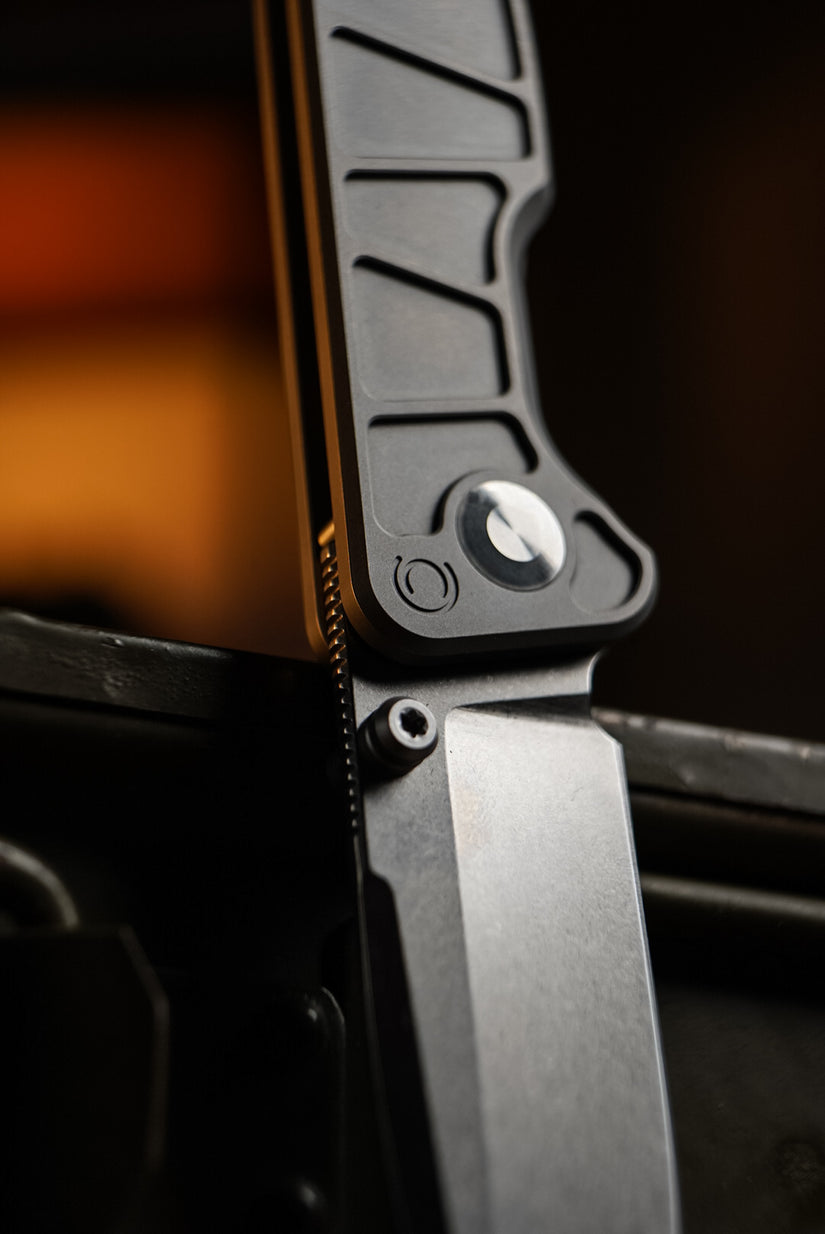 CornCraft Knives Neutron Star v2 - 3.3" CPM-S35VN Stonewashed Blade, Titanium Handle