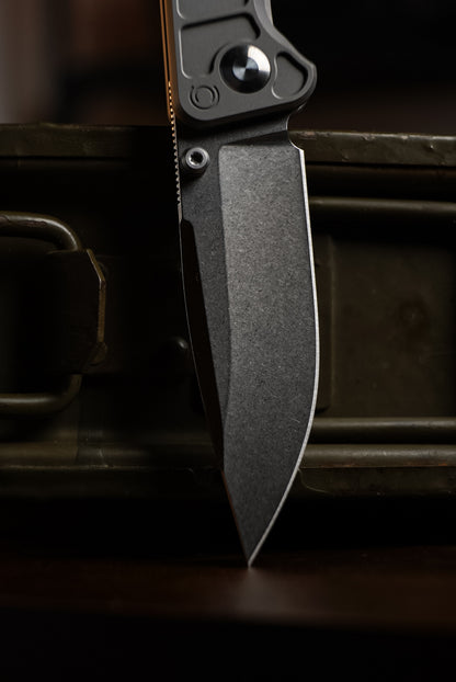 CornCraft Knives Neutron Star v2 - 3.3" CPM-S35VN Stonewashed Blade, Titanium Handle