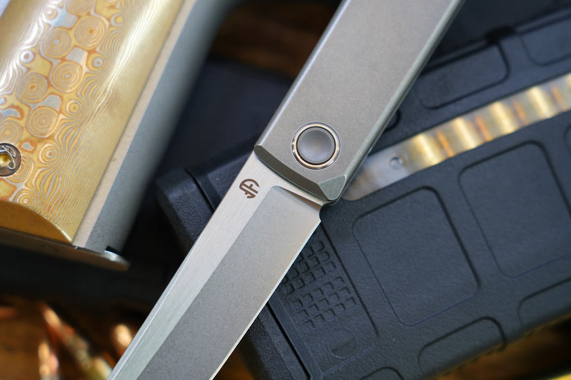 North Mountain Blade Kaiken - 3.5" M390 Tanto Blade, Titanium Handle