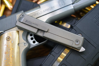 North Mountain Blade Kaiken - 3.5" M390 Tanto Blade, Titanium Handle