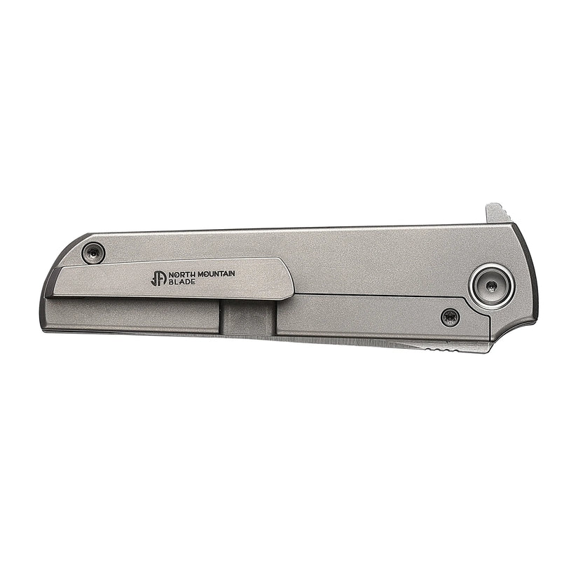 North Mountain Blade Chop Kick Stop Ti - 3.5" ZDP-189 Tanto Blade, Titanium Handle