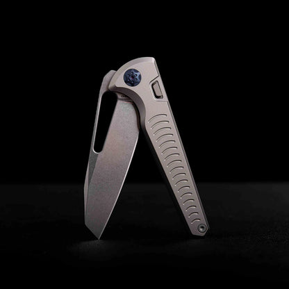 Vosteed Gavko Leopard A2501 - 3.38" M390 Stonewash Blade, Titanium Handle