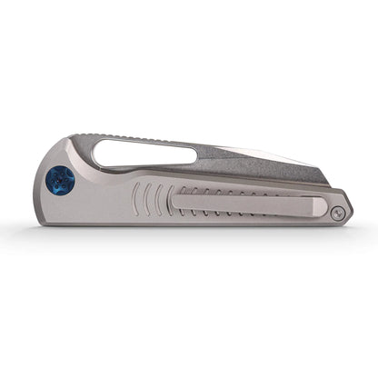 Vosteed Gavko Leopard A2501 - 3.38" M390 Stonewash Blade, Titanium Handle