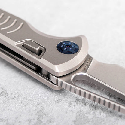Vosteed Gavko Leopard A2501 - 3.38" M390 Stonewash Blade, Titanium Handle