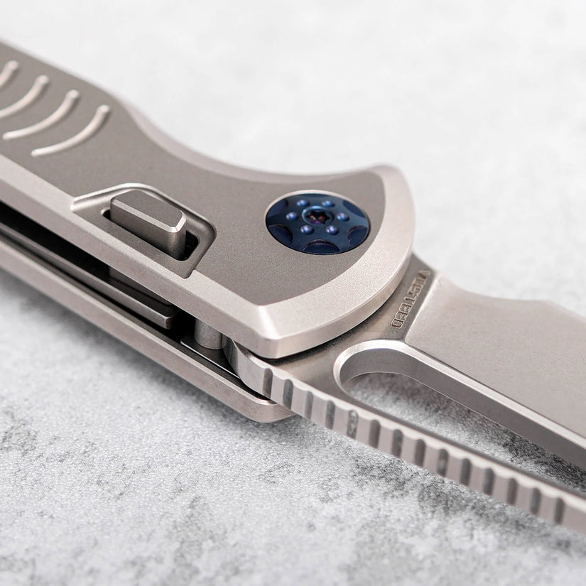 Vosteed Gavko Leopard A2501 - 3.38" M390 Stonewash Blade, Titanium Handle
