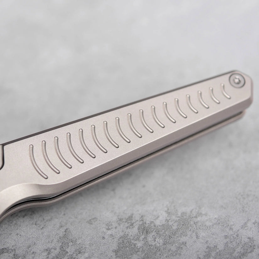 Vosteed Gavko Leopard A2501 - 3.38" M390 Stonewash Blade, Titanium Handle