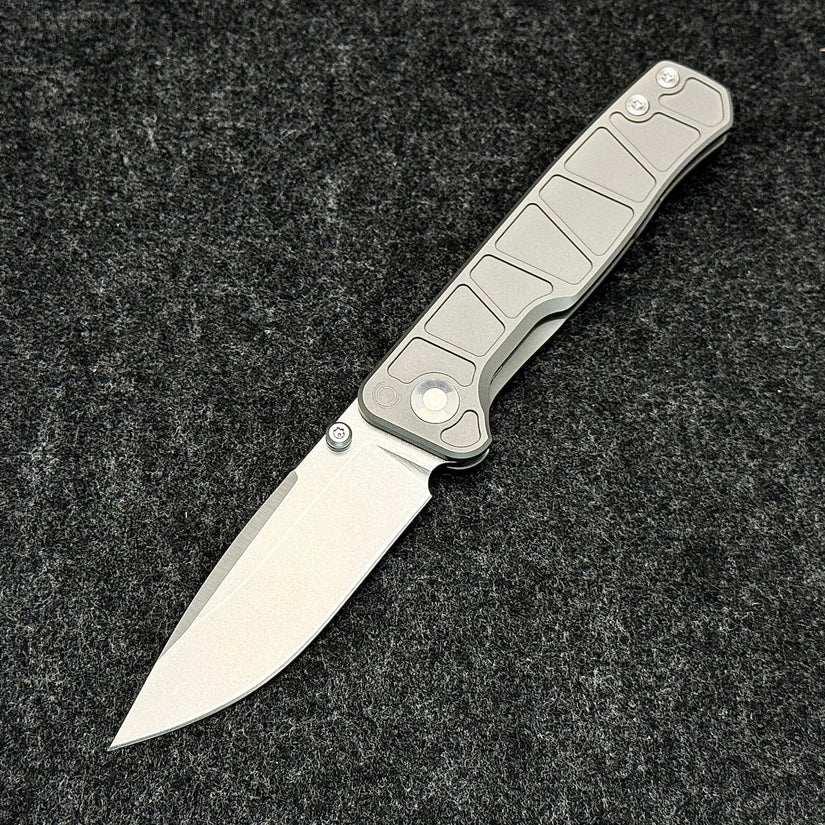 CornCraft Knives Neutron Star v2 - 3.3" CPM-S35VN Stonewashed Blade, Titanium Handle