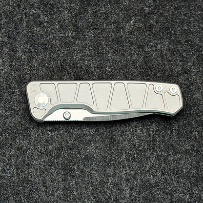 CornCraft Knives Neutron Star v2 - 3.3" CPM-S35VN Stonewashed Blade, Titanium Handle