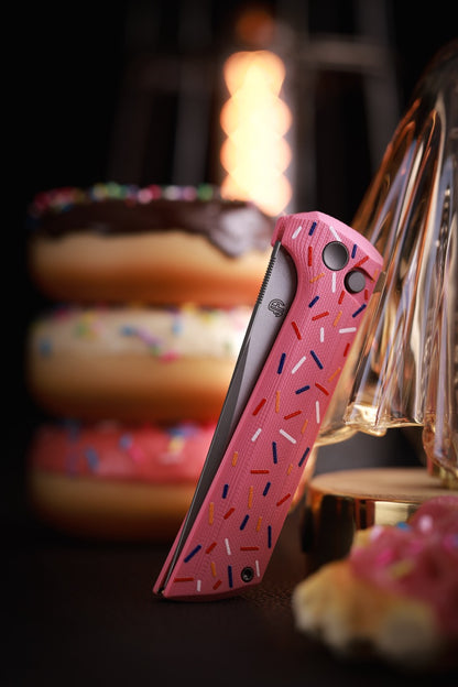 North Mountain Blade Chop 2 Doughnut - 3.4" SLD-Magic Steel San Mai Tanto Blade, Doughnut G10 Handle